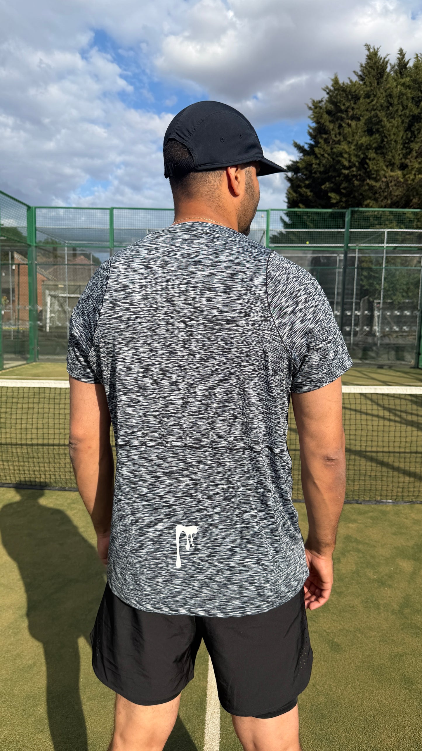 Performance Tee — Black Melange (Pre-order · ships by 30 Nov)